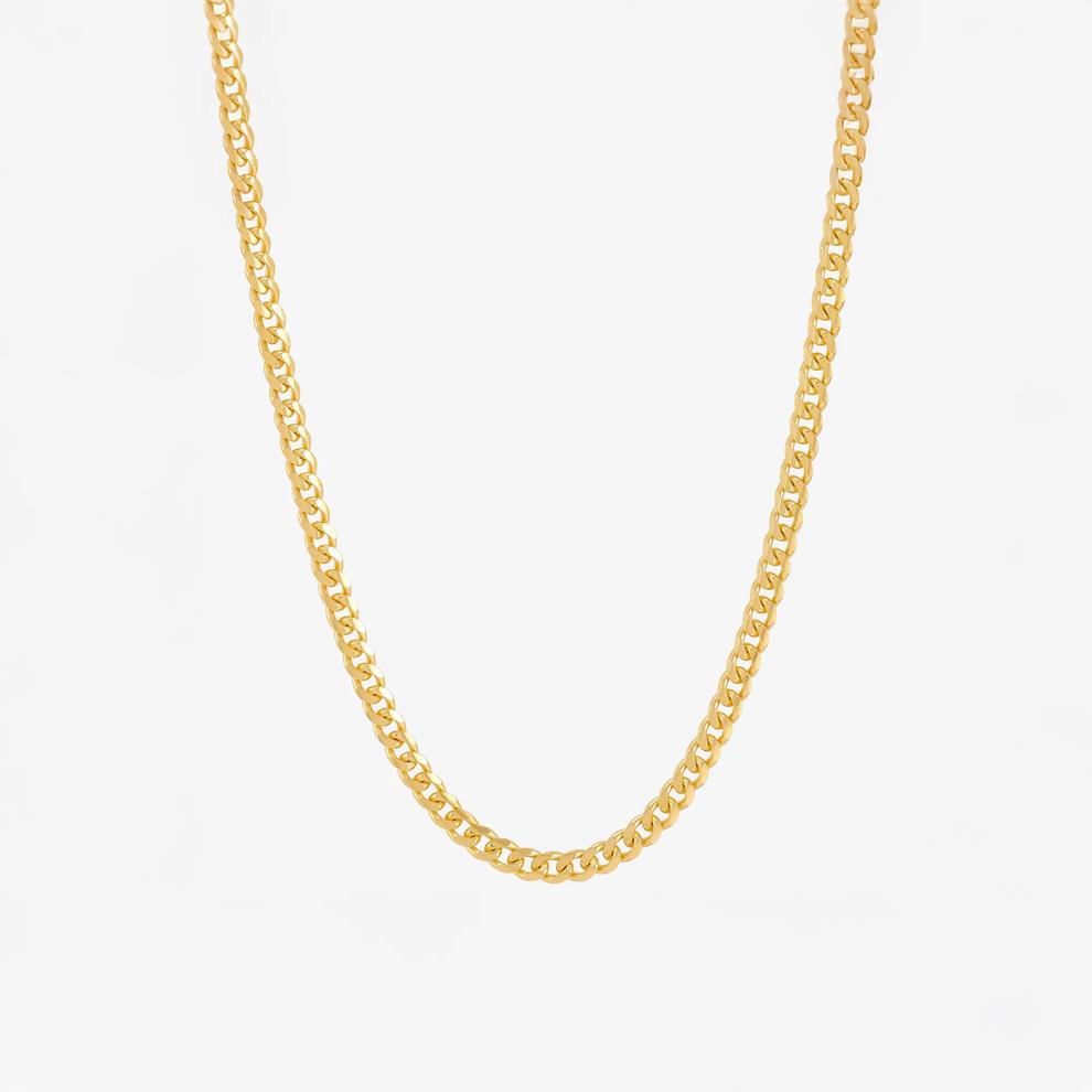 Miami Cuban Chain Necklace in 14K Yellow Gold, 3.5MM, 20" – Image 1 of 2