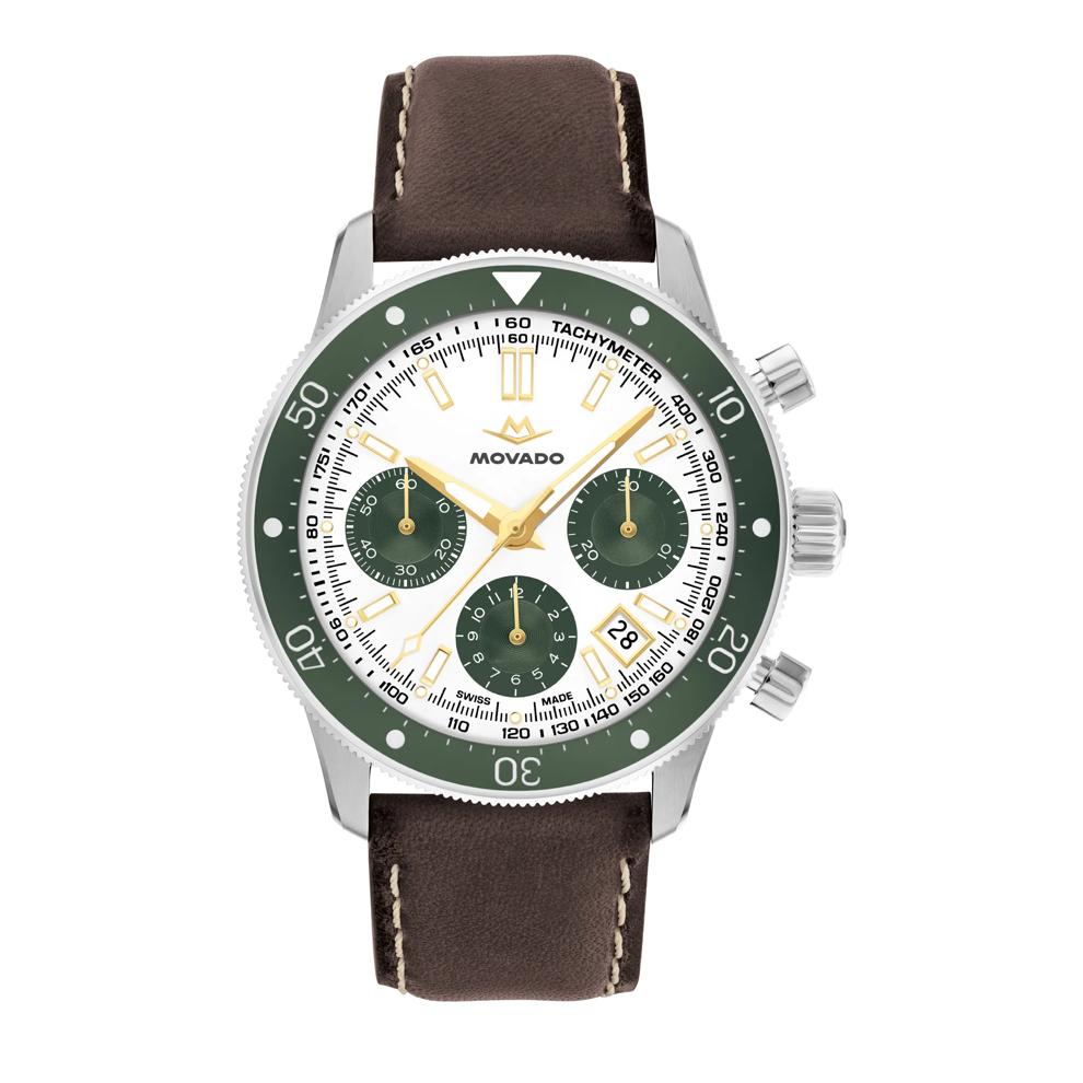 Men's Alta Super Sub Sea Chronograph Watch in Brown Leather – Image 1 of 3