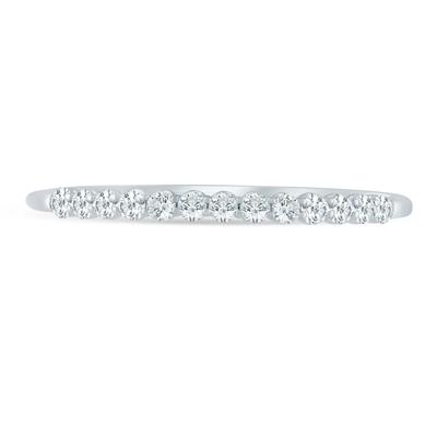 Lab Grown Diamond Round Anniversary Band in 10K Gold