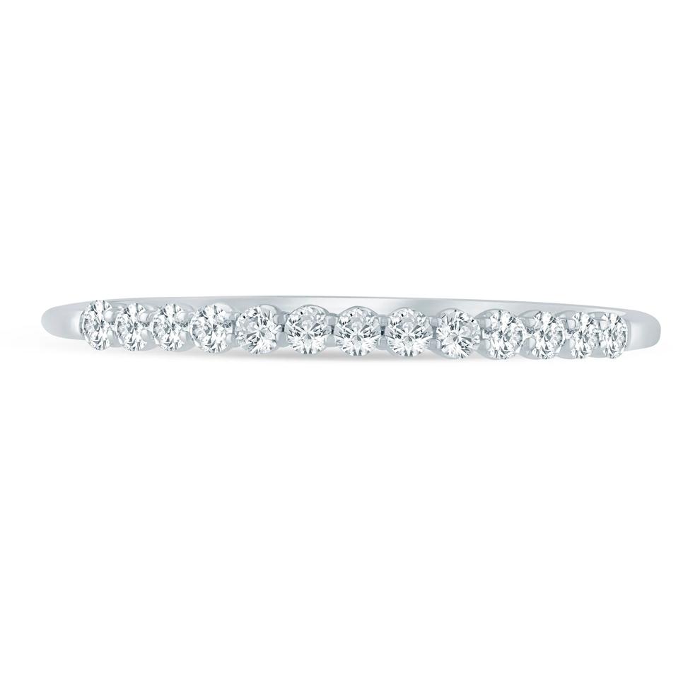 Lab Grown Diamond Round Anniversary Band in 10K White Gold (1/7 ct. tw.) – Image 1 of 3