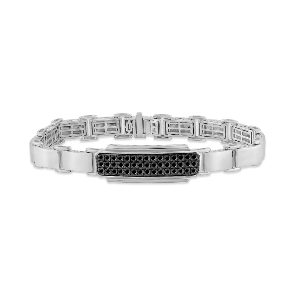 Men's Black Diamond Bracelet in Sterling Silver (2 1/2 ct. tw.) – Image 1 of 2
