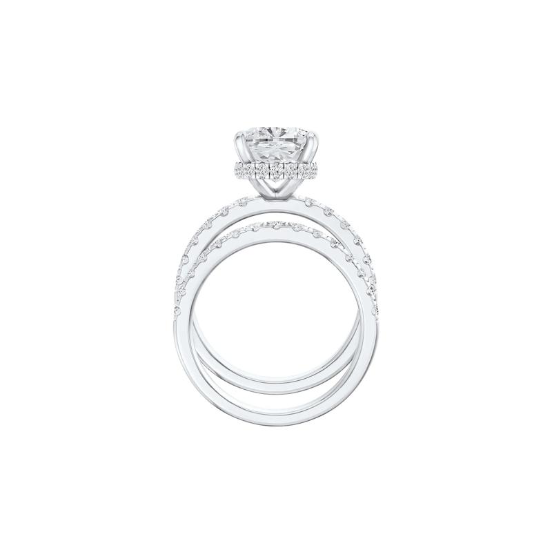 Lab Grown Diamond Elongated Cushion-Cut Bridal Set in 14K White Gold &#40;5 ct. tw.&#41; – Image 2 of 5