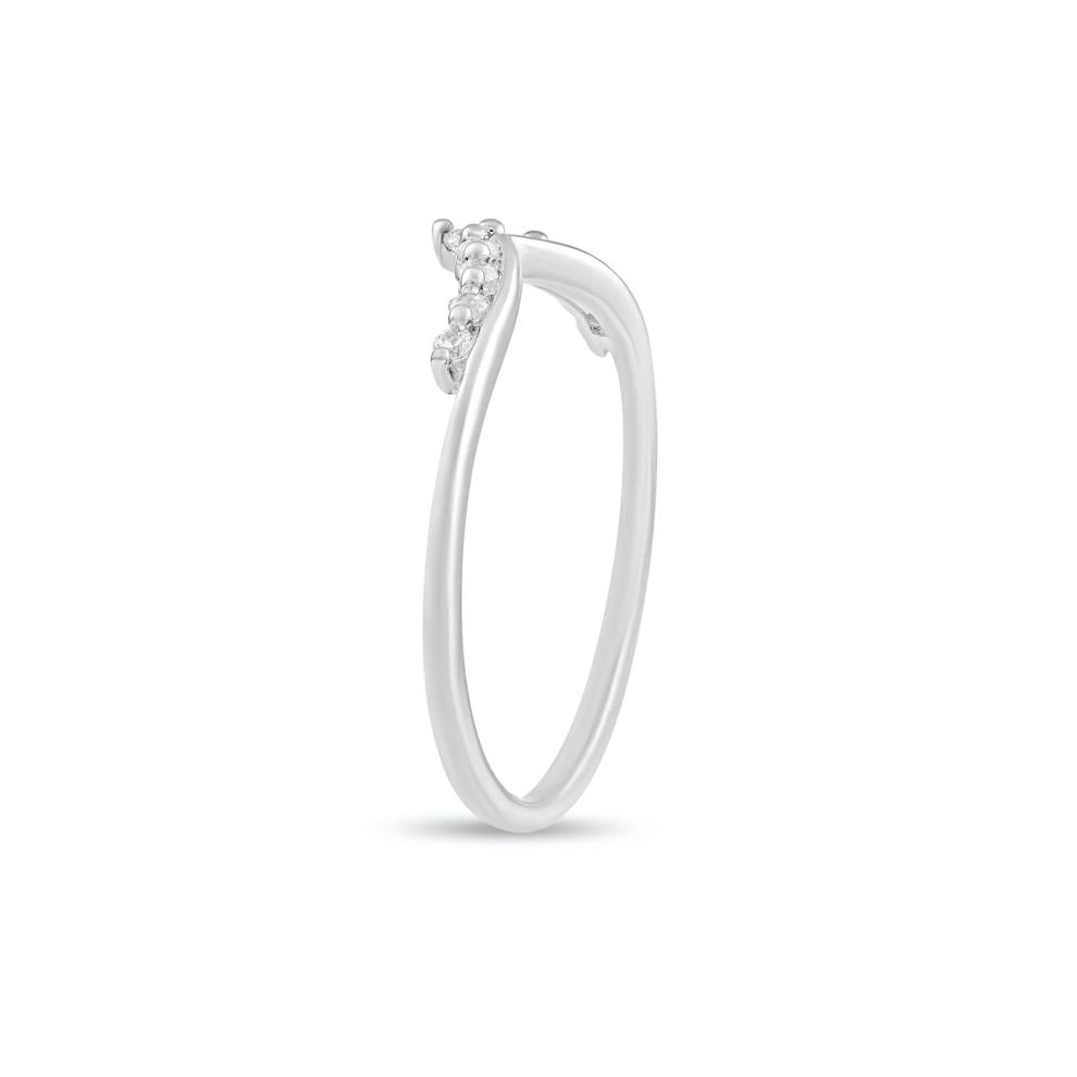 Diamond Contour Band in 10K White Gold (1/10 ct. tw.) – Image 3 of 4
