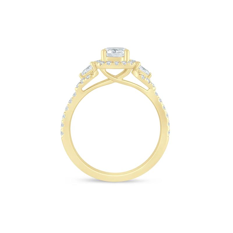 Lab Grown Diamond Round Engagement Ring in 14K Yellow Gold (1 ct. tw.) – Image 2 of 3