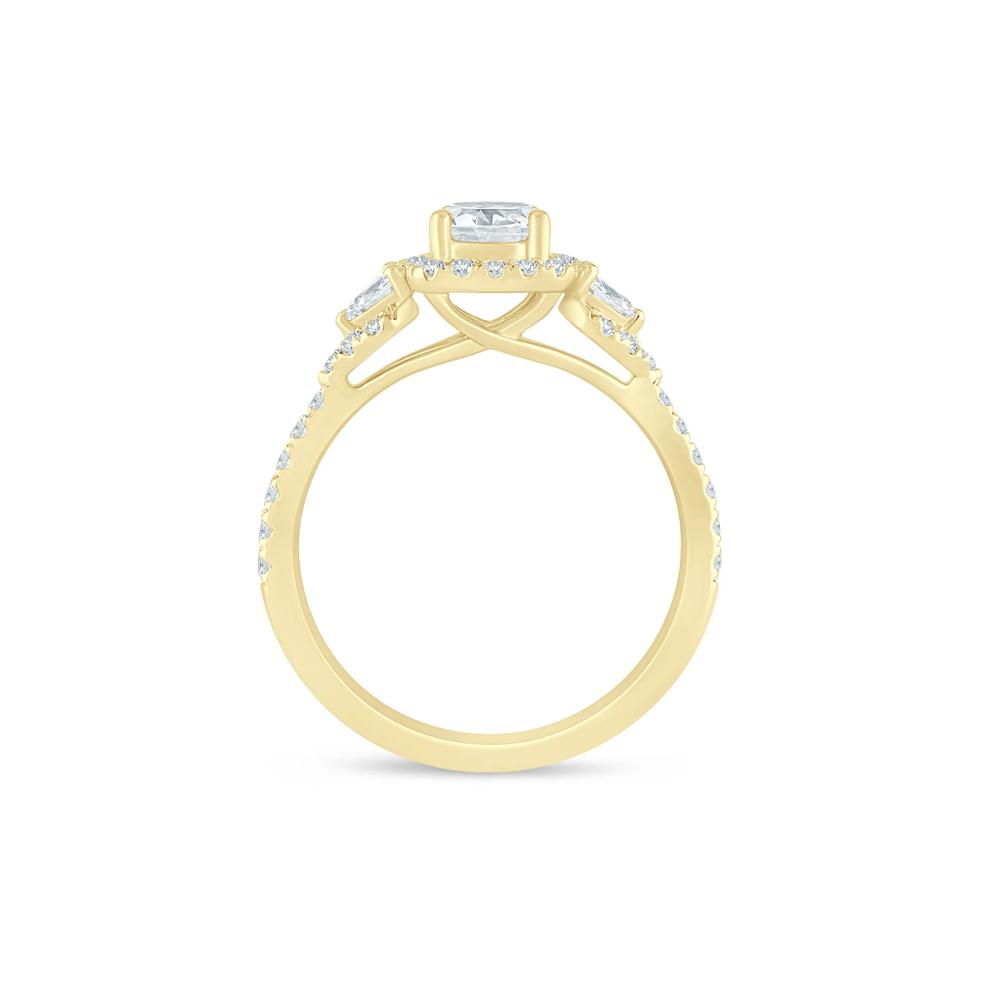 Lab Grown Diamond Round Engagement Ring in 14K Yellow Gold (1 ct. tw.) – Image 2 of 3