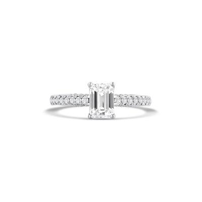 Honour Emerald-Cut Lab Grown Diamond Engagement Ring in Platinum (1 1/3 ct. tw.)