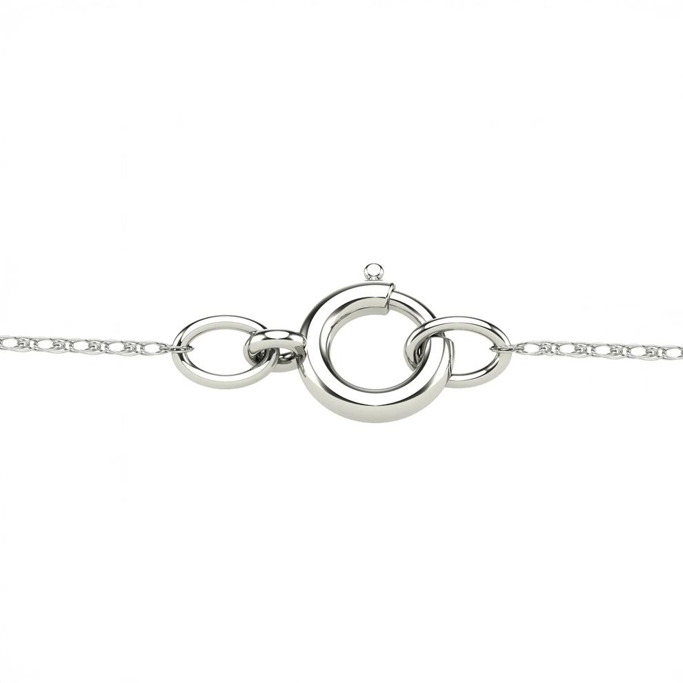 Oval Blue Topaz and Diamond Accent Pendant in 10K White Gold – Image 3 of 3