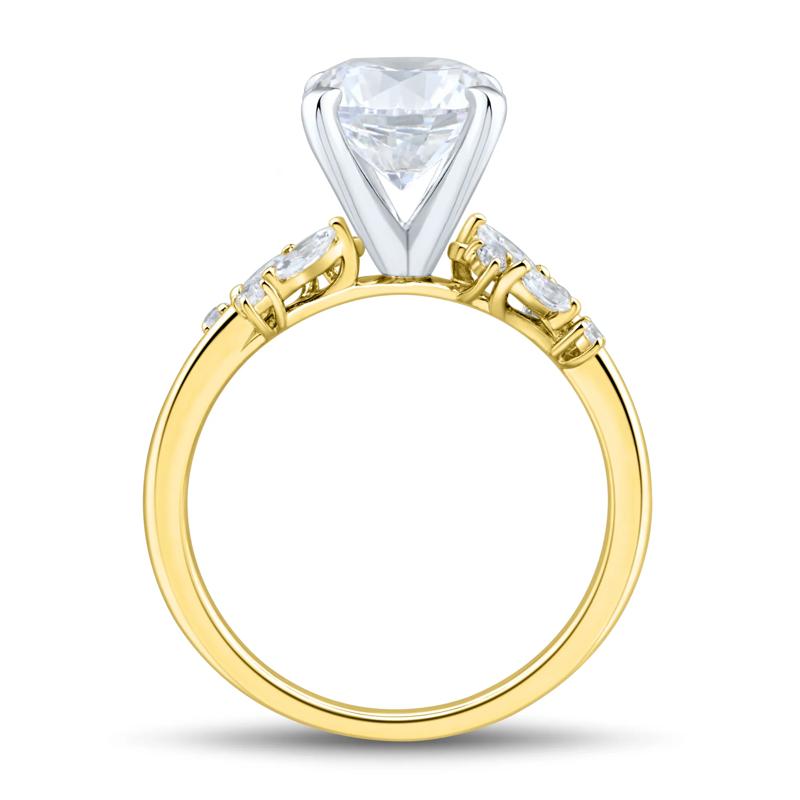 Lab Grown Diamond Semi-Mount Ring in 14K Yellow and White Gold &#40;1/4 ct. tw.&#41; – Image 6 of 6