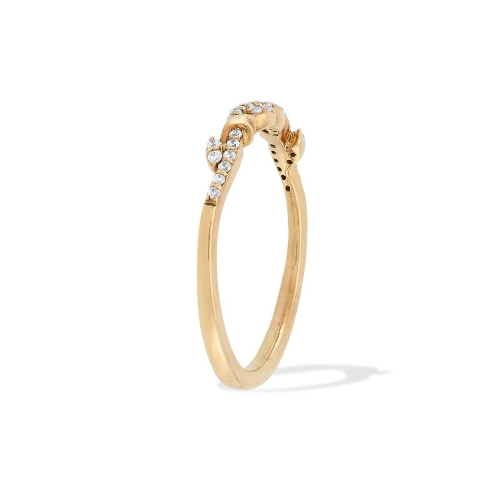 Diamond Nature Band in 10K Yellow Gold (1/10 ct. tw.) – Image 3 of 4