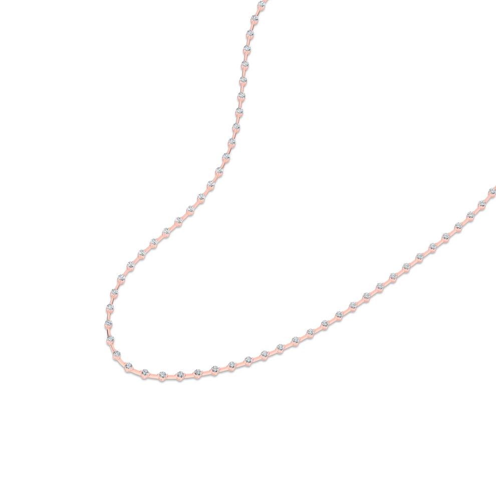Lab Grown Diamond Sticks &amp; Stones Necklace in 14K Rose Gold (3 1/2 ct. tw.) – Image 4 of 4