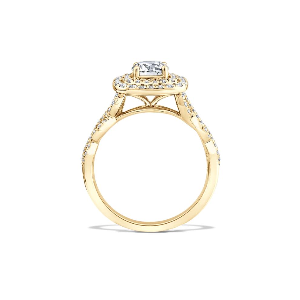 Lab Grown Diamond Engagement Ring in 10K Yellow Gold (1 1/5 ct. tw.) – Image 2 of 4