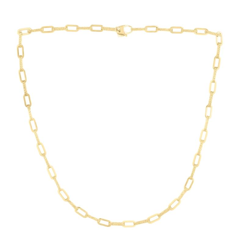 Diamond Cut Oval Layered Chain in 14K Yellow Gold, 18&quot; – Image 2 of 3