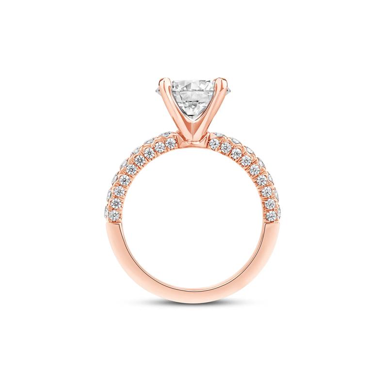 Lab Grown Diamond Semi-Mount Engagement Ring in 14K Rose Gold &#40;3/4 ct. tw.&#41; – Image 4 of 6