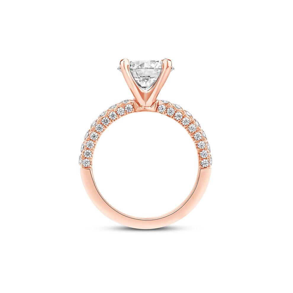 Lab Grown Diamond Semi-Mount Engagement Ring in 14K Rose Gold (3/4 ct. tw.) – Image 4 of 6