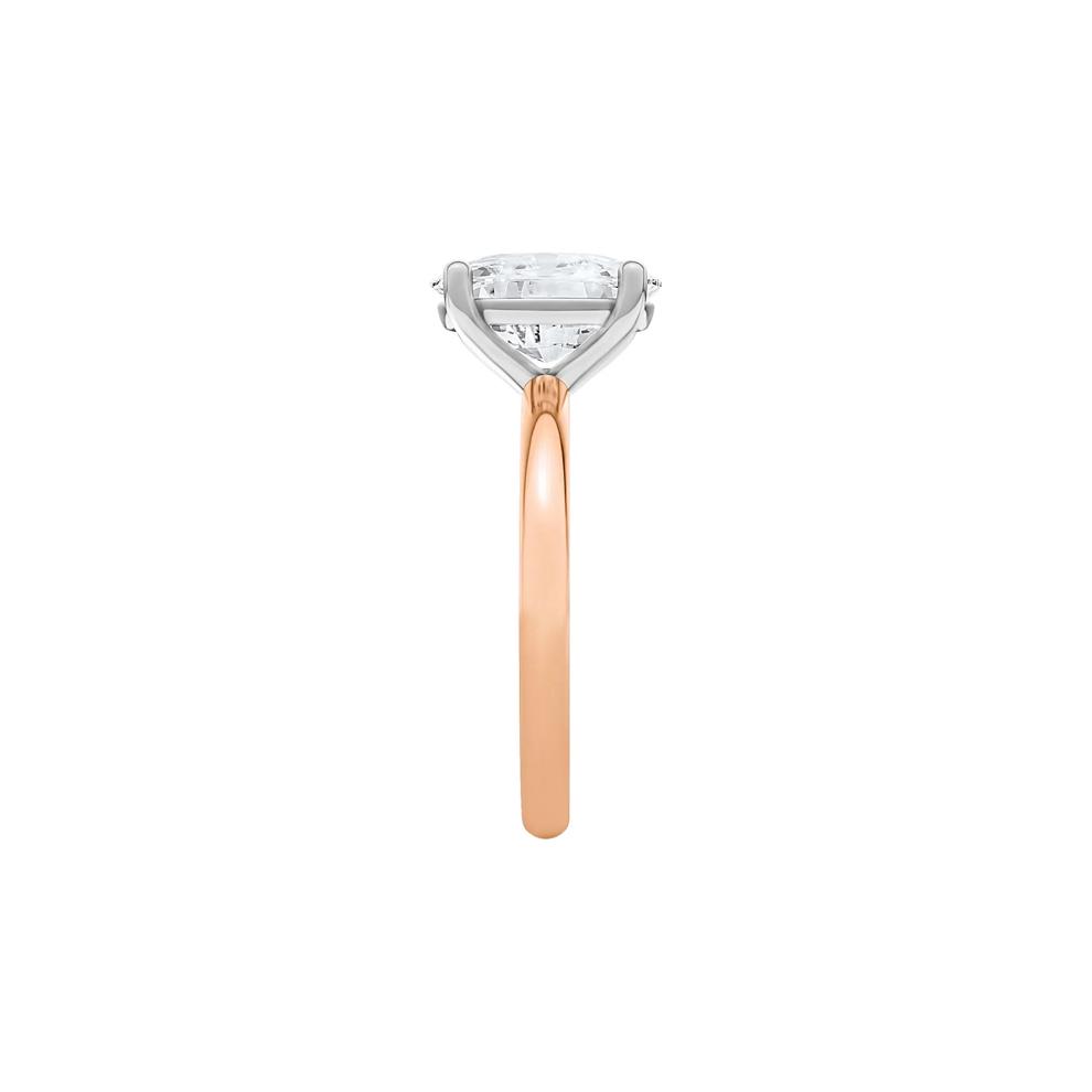 Lab Grown Diamond Elongated Cushion-Cut Engagement Ring in 14K Rose and White Gold (4 ct. tw.) – Image 3 of 4