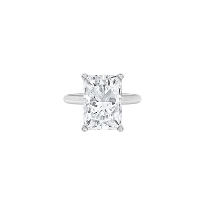 Lab Grown Diamond Radiant-Cut Solitaire Ring in 14K White Gold (6 ct.)