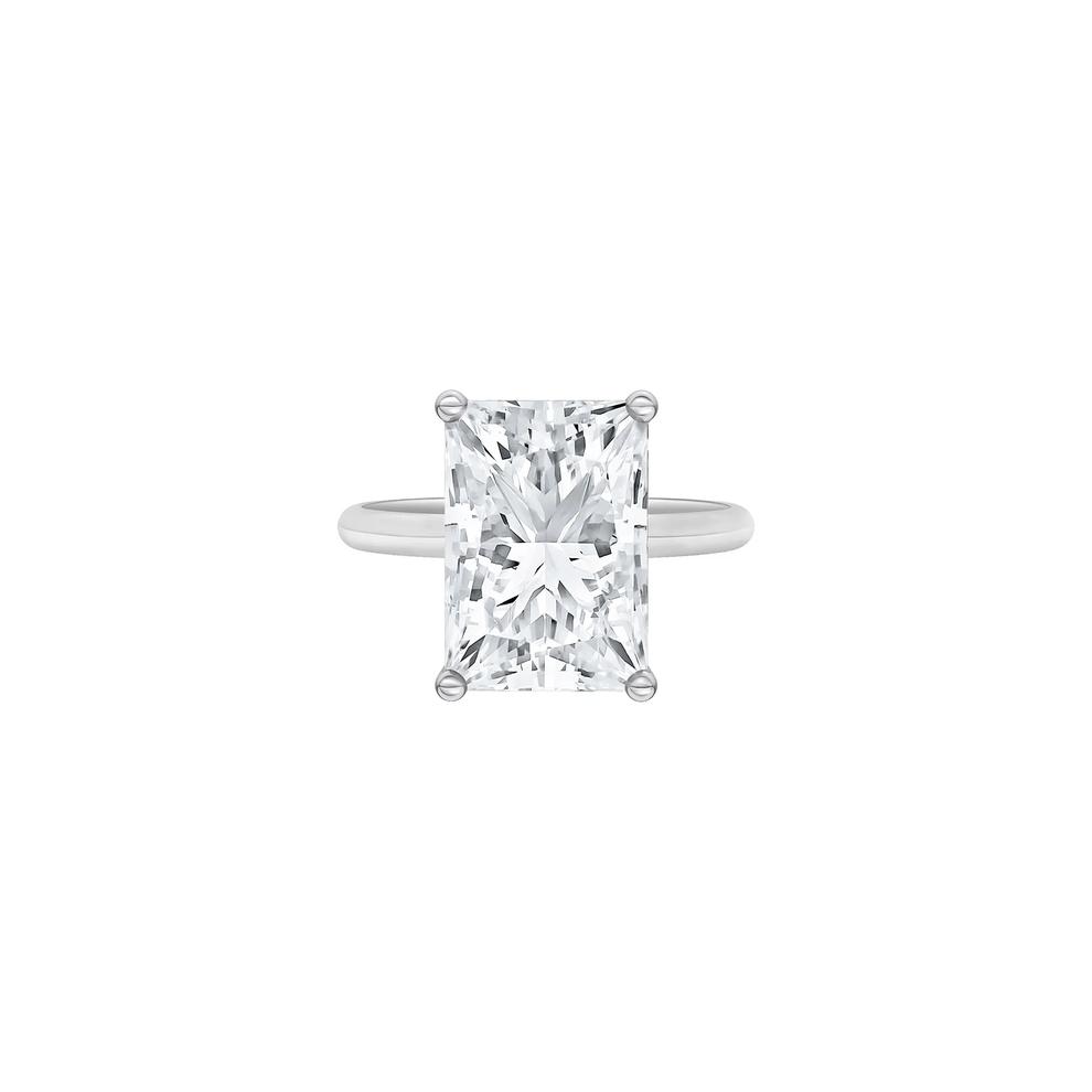Lab Grown Diamond Radiant-Cut Solitaire Ring in 14K White Gold (6 ct.) – Image 1 of 4