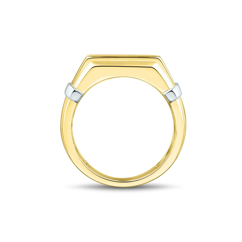 Lab Grown Diamond Men&#39;s Five-Stone Ring in 10K White &amp; Yellow Gold &#40;2 ct. tw.&#41; – Image 3 of 3