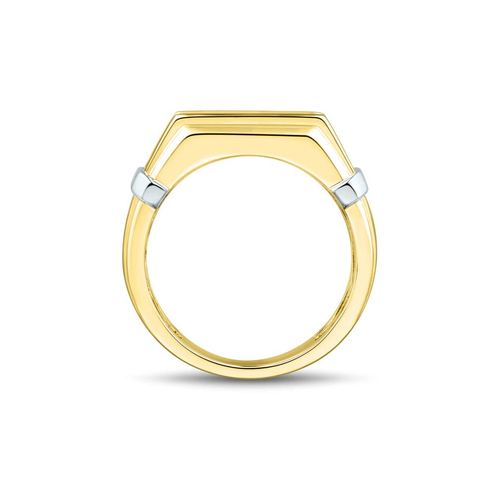 Lab Grown Diamond Men's Five-Stone Ring in 10K White &amp; Yellow Gold (2 ct. tw.) – Image 3 of 3