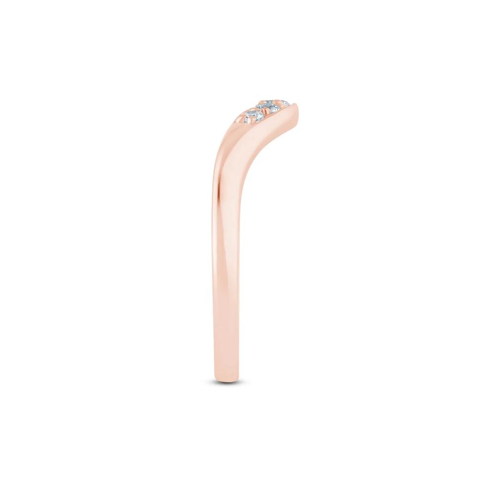 Lab Grown Diamond Contour Band in 14K Rose Gold (1/5 ct. tw.) – Image 3 of 3