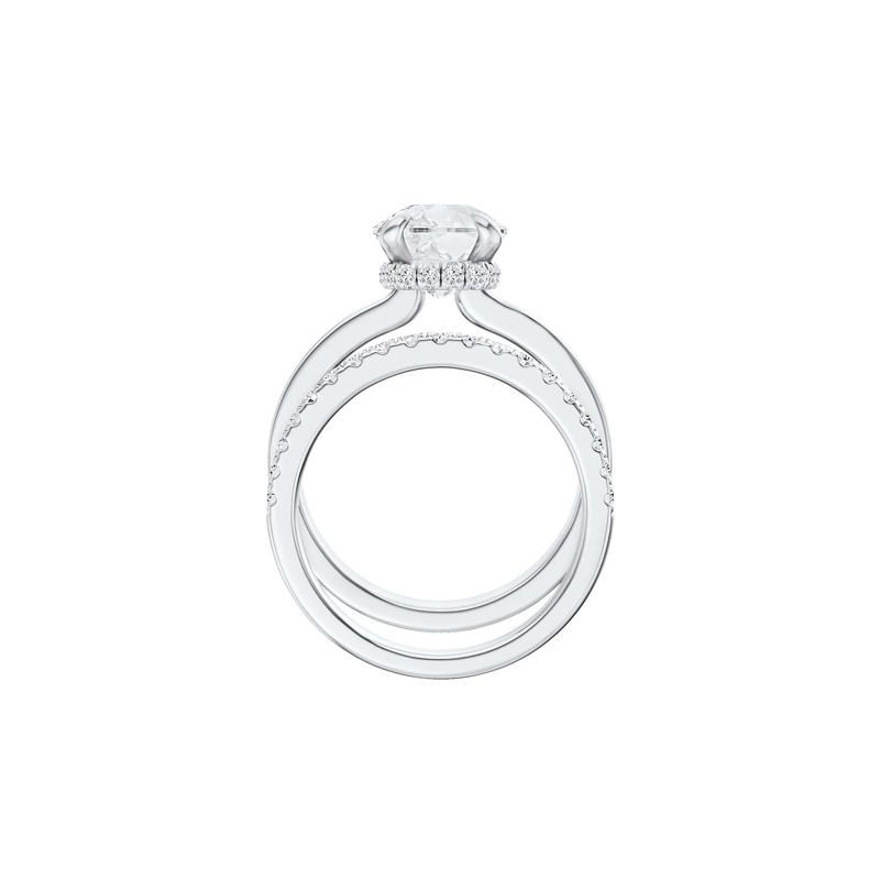 Lab Grown Diamond Elongated Cushion-Cut Engagement Ring in 14K White Gold &#40;4 ct. tw.&#41; – Image 2 of 4