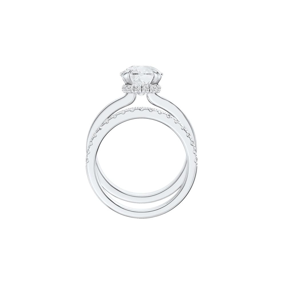 Lab Grown Diamond Elongated Cushion-Cut Engagement Ring in 14K White Gold (4 ct. tw.) – Image 2 of 4