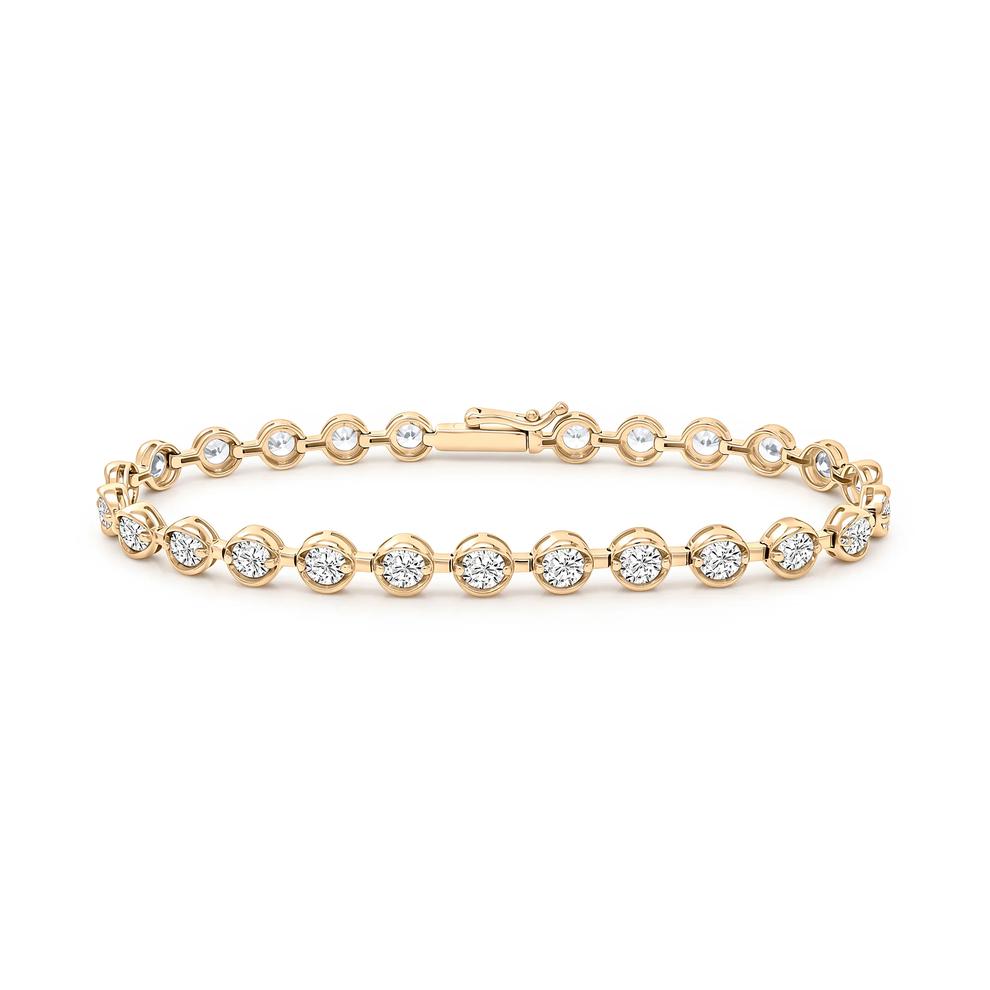 Lab Grown Diamond Line Bracelet in 14K Yellow Gold, 7" (5 ct. tw.) – Image 1 of 2