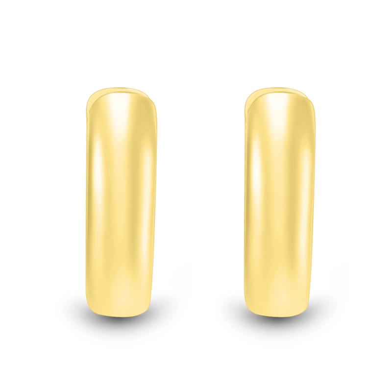 Round Hoop Earrings in Vermeil, 15MM – Image 2 of 3