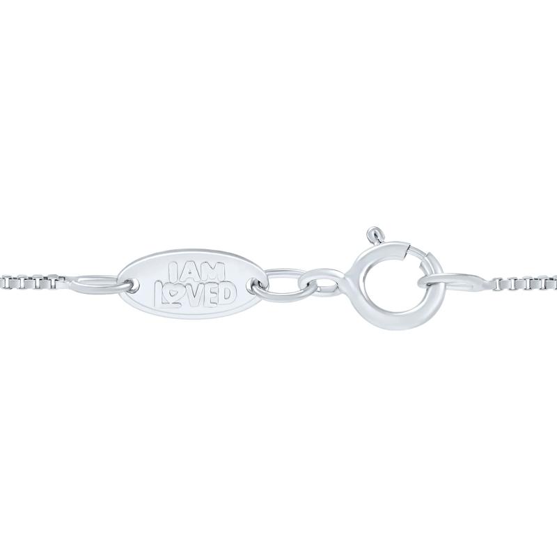 Padlock Pendant with Diamond Accents in Sterling Silver and 14K Rose Gold – Image 3 of 4