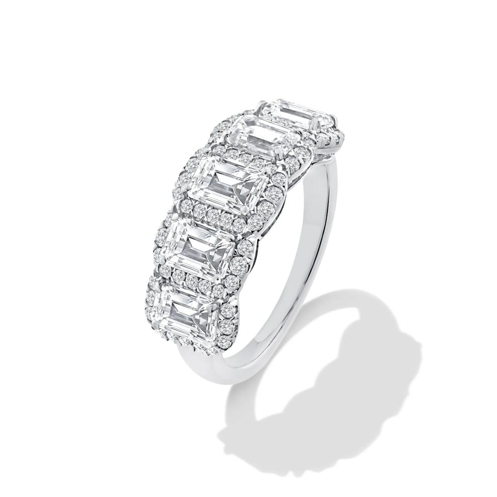 Lab Grown Diamond Five-Stone Anniversary Band in 10K White Gold (3 ct. tw.) – Image 4 of 4