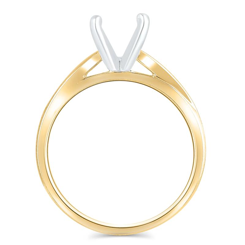 Single Twist Semi-Mount Engagement Ring in 14K Yellow Gold &#40;Setting Only&#41; – Image 4 of 6