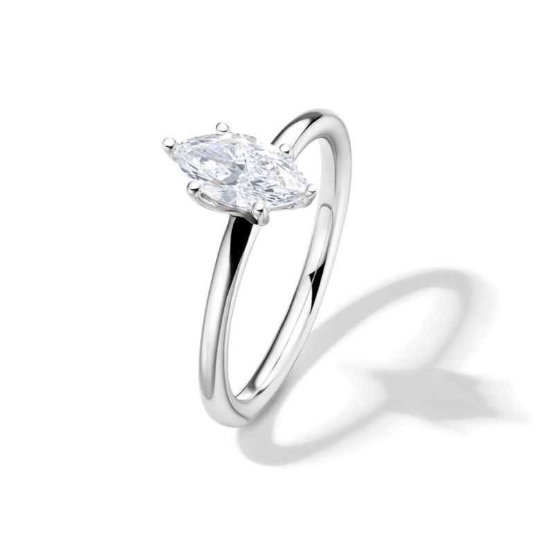Lab Grown Diamond Marquise Solitaire Engagement Ring in 14k White Gold (3/4 ct.) – Image 4 of 4