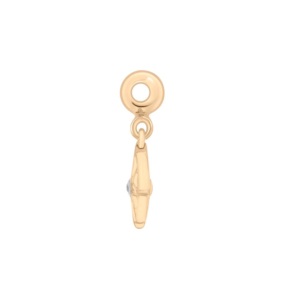 Diamond Accent Compass Bead Charm in Vermeil – Image 2 of 3