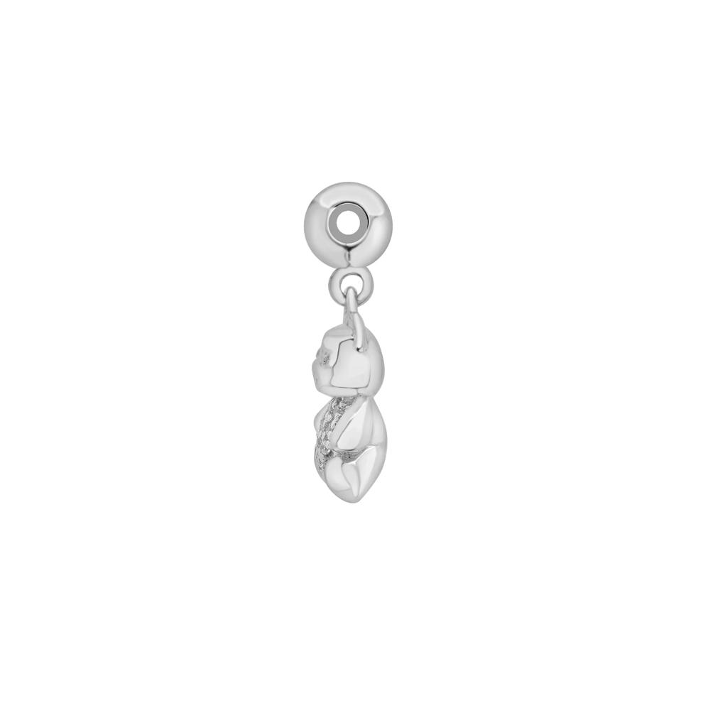 Diamond Accent Teddy Bear Bead Charm in Sterling Silver – Image 2 of 3