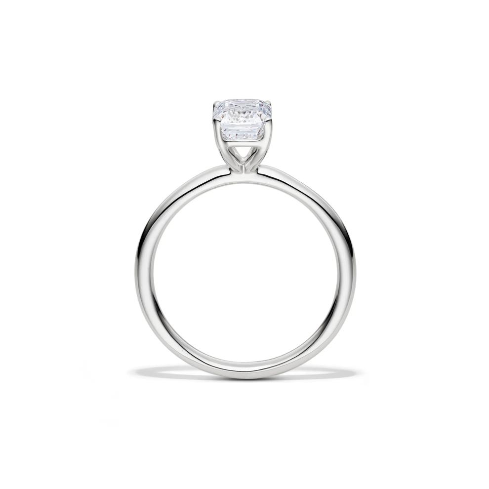 Lab Grown Diamond Emerald-Cut Solitaire Ring in Platinum (1 1/2 ct.) – Image 2 of 4