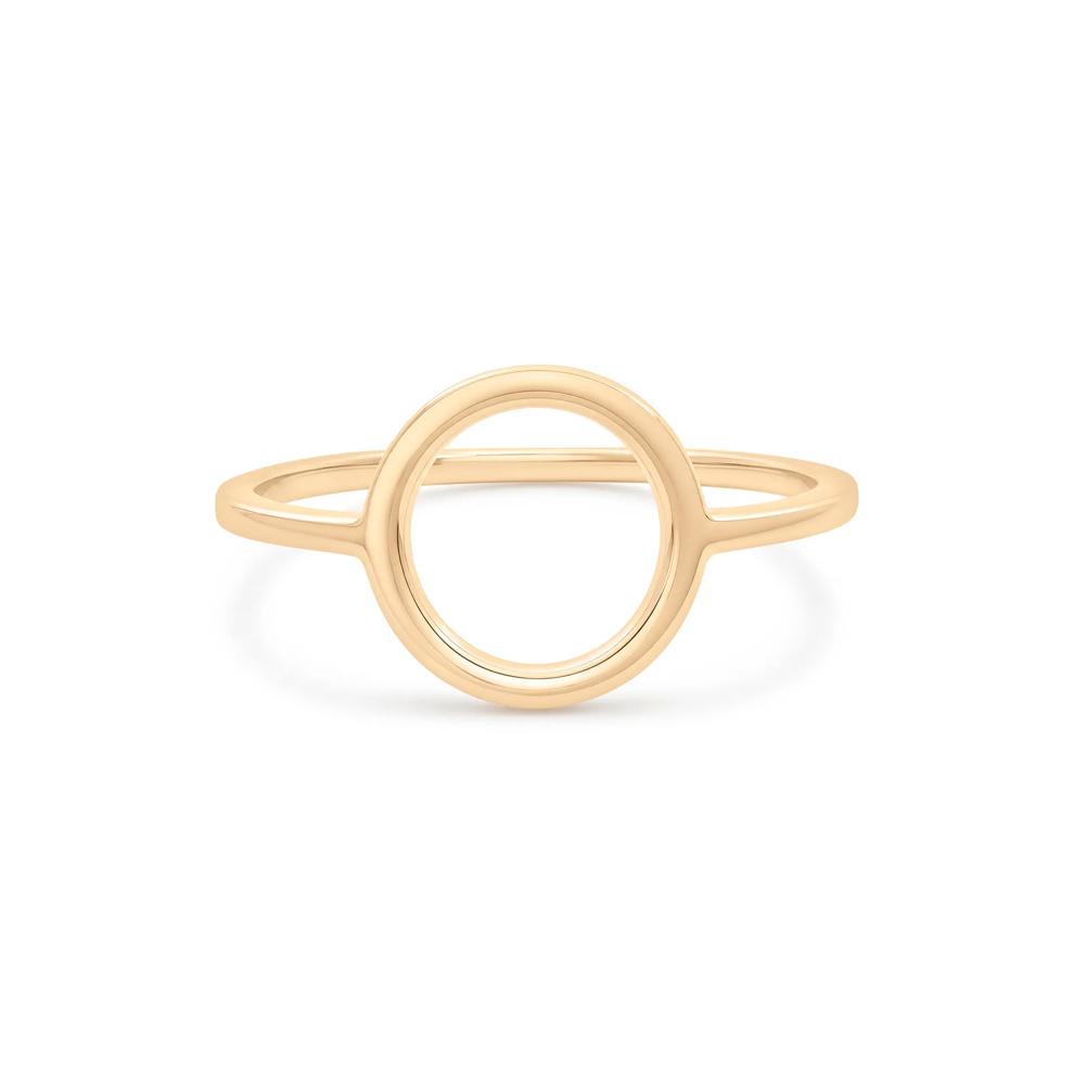 Circle-Shaped Ring in 14K Gold Vermeil – Image 1 of 4