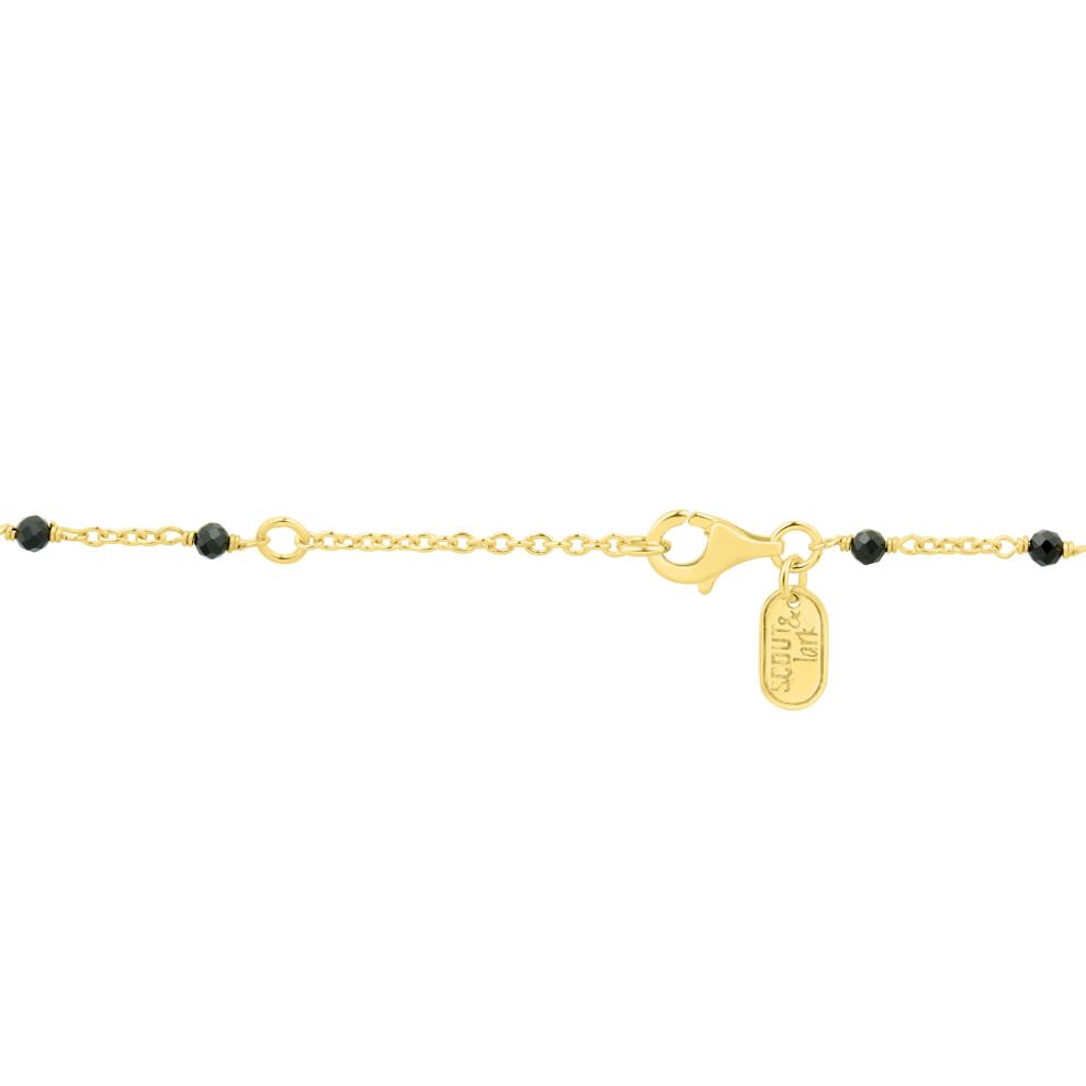 Black Onyx Bead Necklace in Vermeil – Image 2 of 2