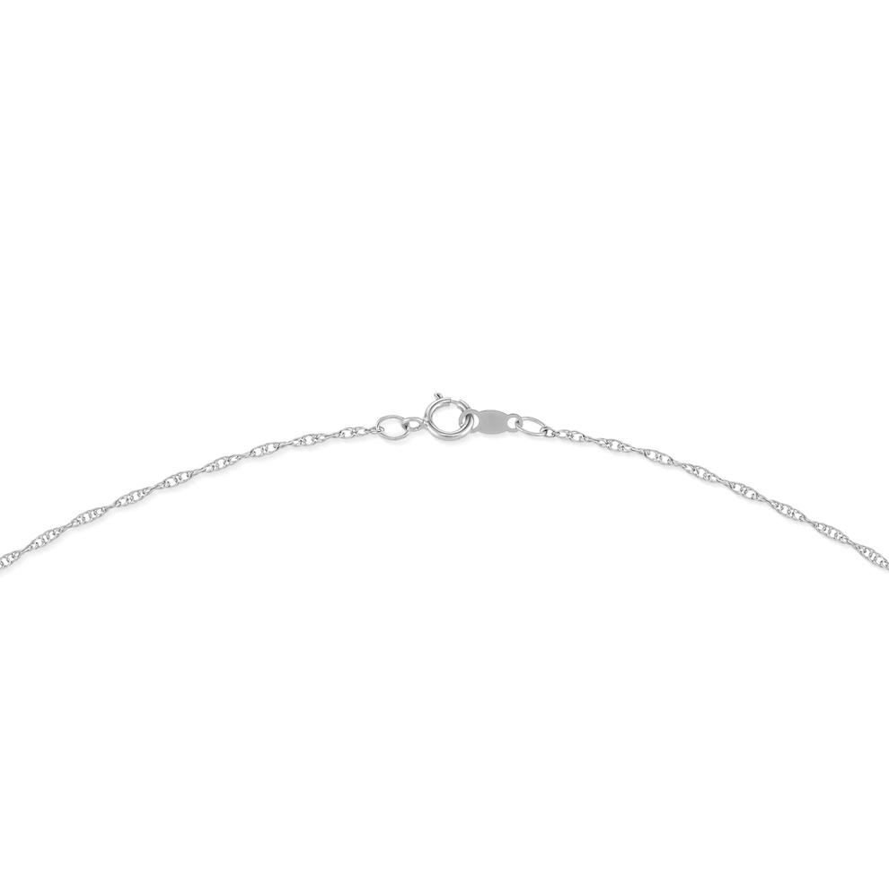 London Blue Topaz, Blue Topaz &amp; Lab-Created White Sapphire Trillion Pendant Necklace in Sterling Silver – Image 2 of 4