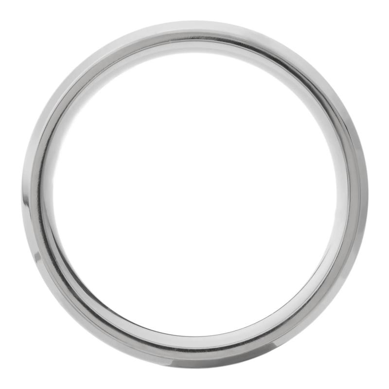  Men&rsquo;s Beveled Wedding Band in Titanium, 8MM  – Image 2 of 3