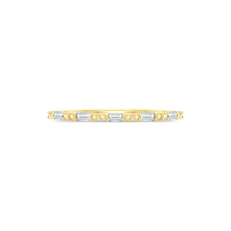 Diamond Accent Stack Band in 10K Yellow Gold – Image 1 of 3