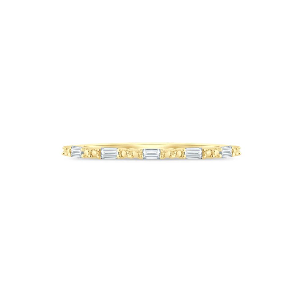 Diamond Accent Stack Band in 10K Yellow Gold – Image 1 of 3