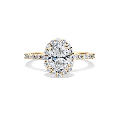 Lab Grown Diamond Oval-Shaped Engagement Ring in 14K Yellow Gold (1 3/4 ct. tw.)