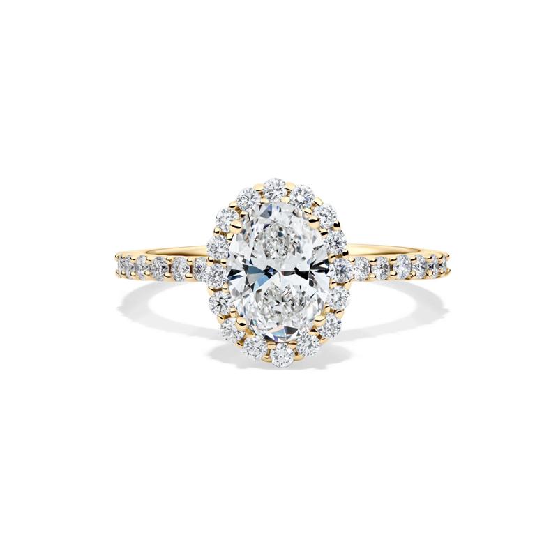 Lab Grown Diamond Oval-Shaped Engagement Ring in 14K Yellow Gold &#40;1 3/4 ct. tw.&#41; – Image 1 of 3