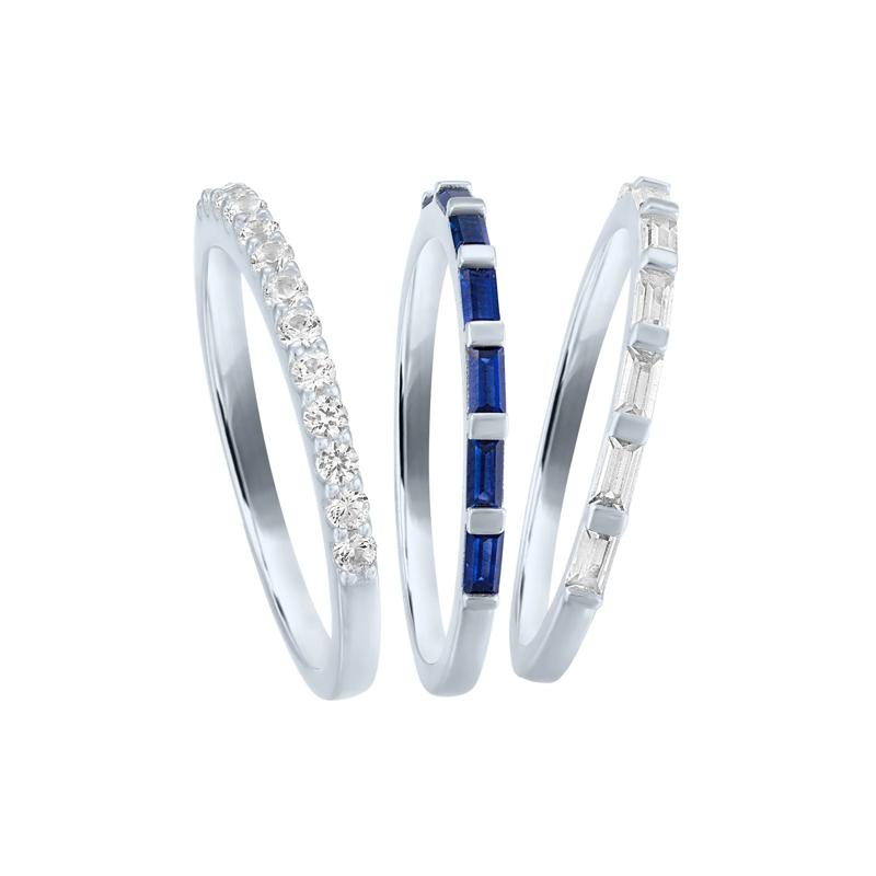 Three-Piece Stack Ring Set in Sterling Silver – Image 3 of 3