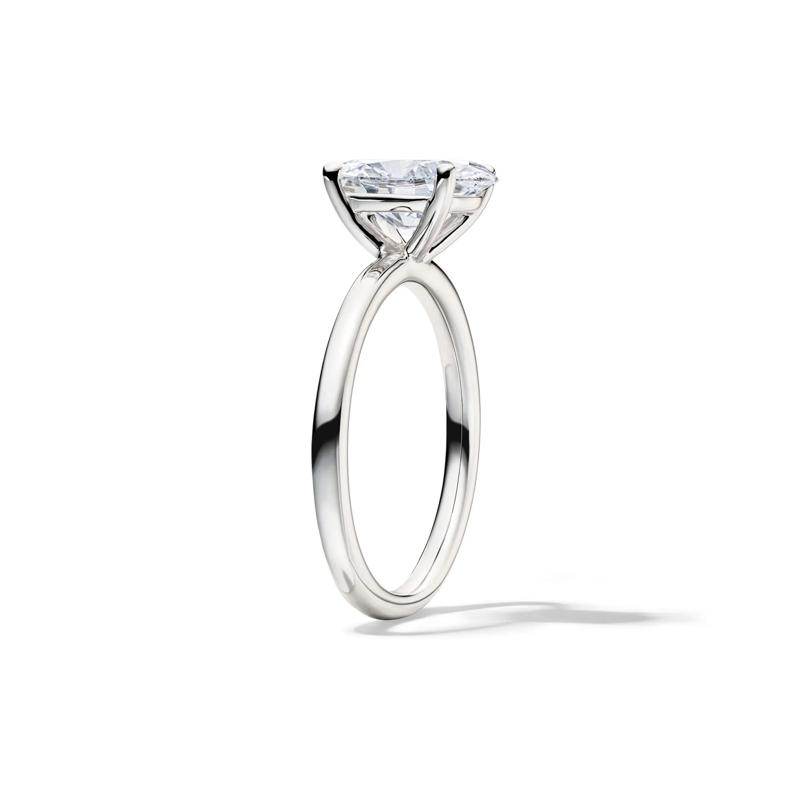 Lab Grown Diamond Oval Solitaire Engagement Ring in Platinum &#40;2 ct.&#41; – Image 3 of 4
