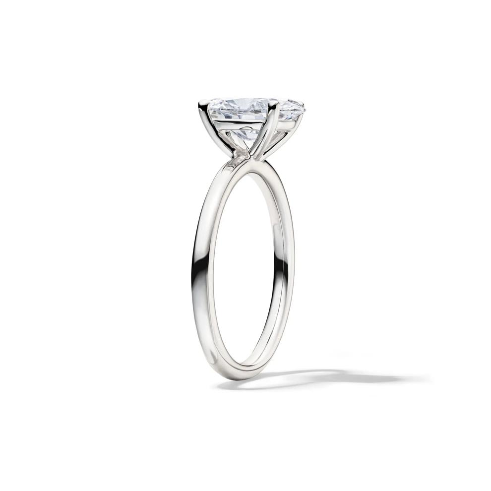Lab Grown Diamond Oval Solitaire Engagement Ring in Platinum (2 ct.) – Image 3 of 4