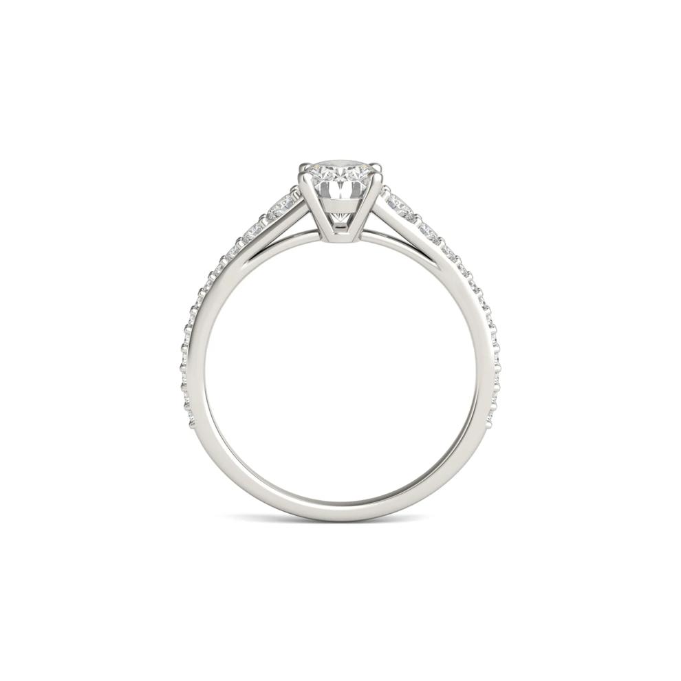 Lab-Created Moissanite Engagement Ring in 14K White Gold (1 1/3 ct. dew) – Image 2 of 5