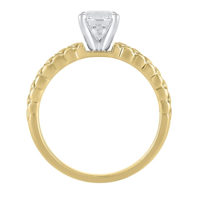 Quilted Semi-Mount Engagement Ring in 14K Gold &#40;Setting Only&#41; – Image 3 of 6