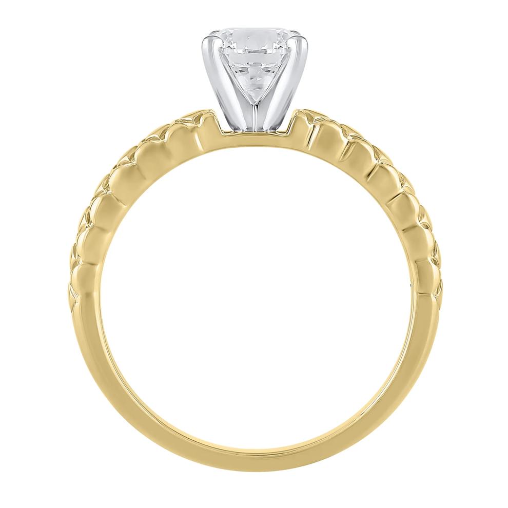 Quilted Semi-Mount Engagement Ring in 14K Gold (Setting Only) – Image 3 of 6