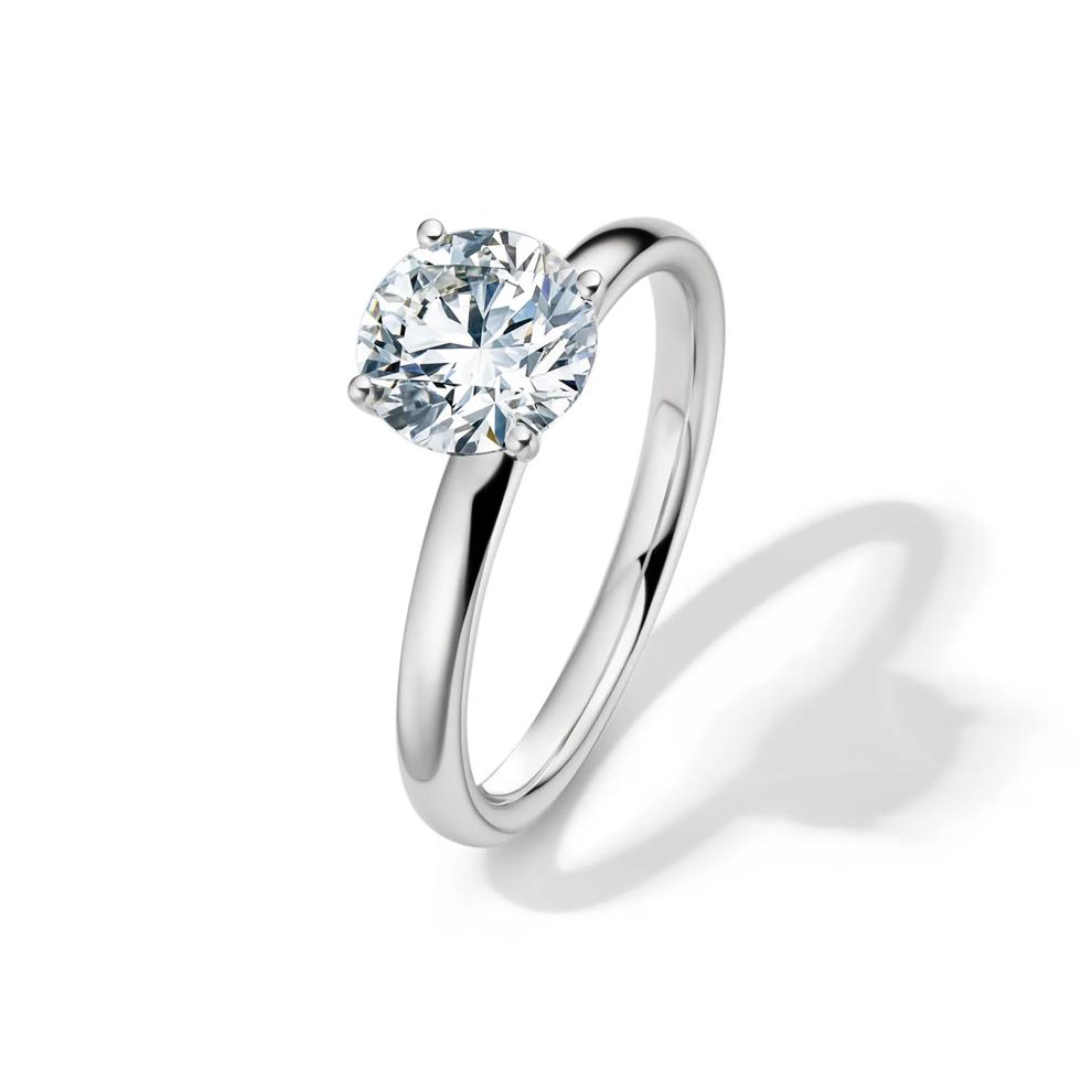 Diamond Round Brilliant Cut Solitaire Engagement Ring in 14K White Gold (1 1/2 ct.) – Image 4 of 5